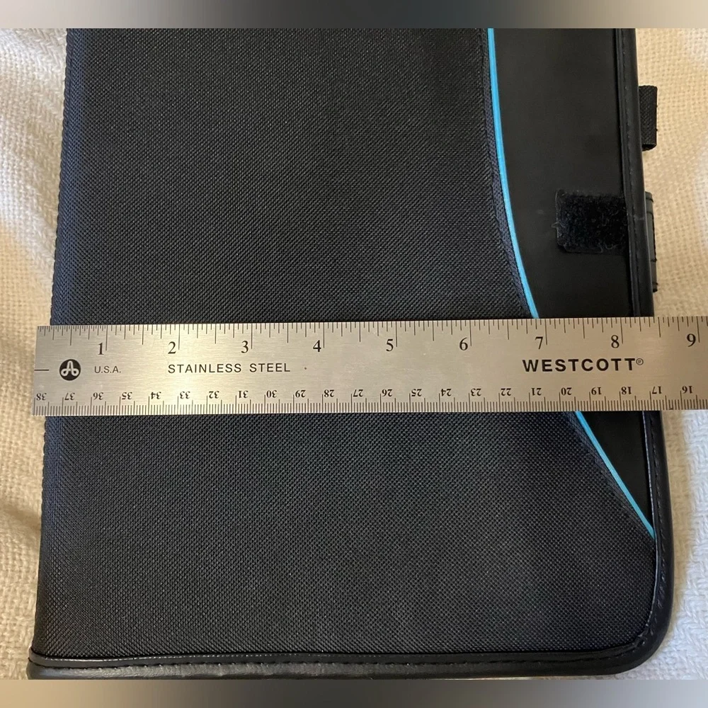 3-Ring Binder Portfolio Black Organizer
